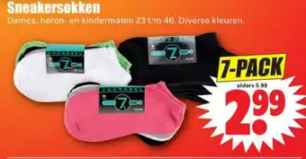 Dirk Sneakersokken 23-46 7-paar aanbieding