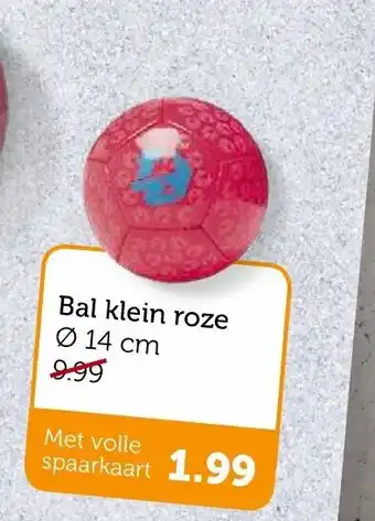 Coop Bal klein roze 14cm aanbieding