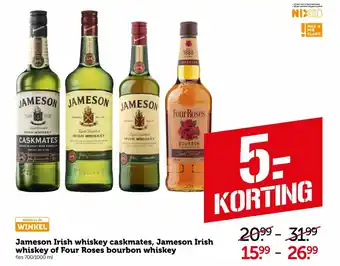 Coop Jameson irish whiskey caskmates, jameson irish whiskey of four roses bourbon whiskey 700/1000ml aanbieding