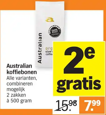 Albert Heijn Australian koffiebonen aanbieding