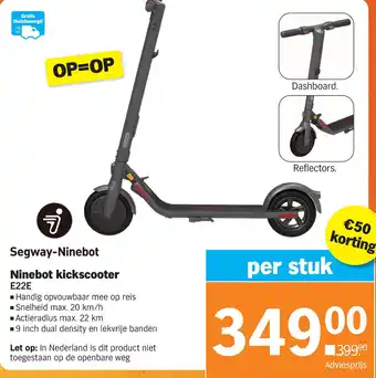 Albert Heijn Ninebot kickscooter aanbieding