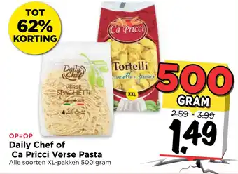 Vomar Voordeelmarkt Daily Chef of Ca Pricci Verse Pasta aanbieding