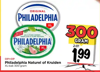 Vomar Voordeelmarkt Philadelphia Naturel of Kruiden aanbieding