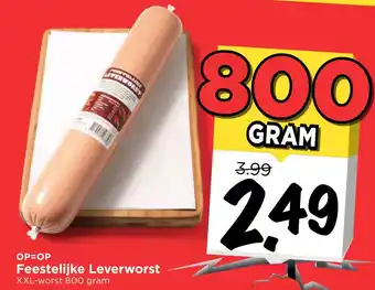 Vomar Voordeelmarkt Feestelijke Leverworst aanbieding