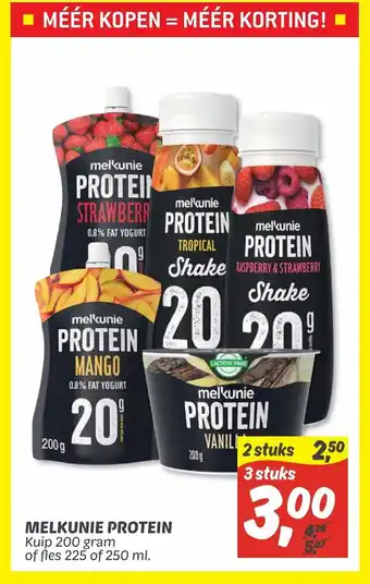 Dekamarkt Melkunie Protein 3 stuks aanbieding