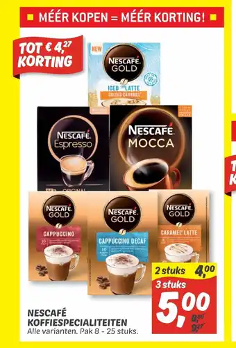 Dekamarkt Nescafe Koffiespecialiteiten 3 stuks aanbieding