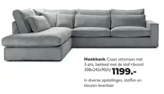 Woonboulevard Poortvliet Hoekbank Coast aanbieding