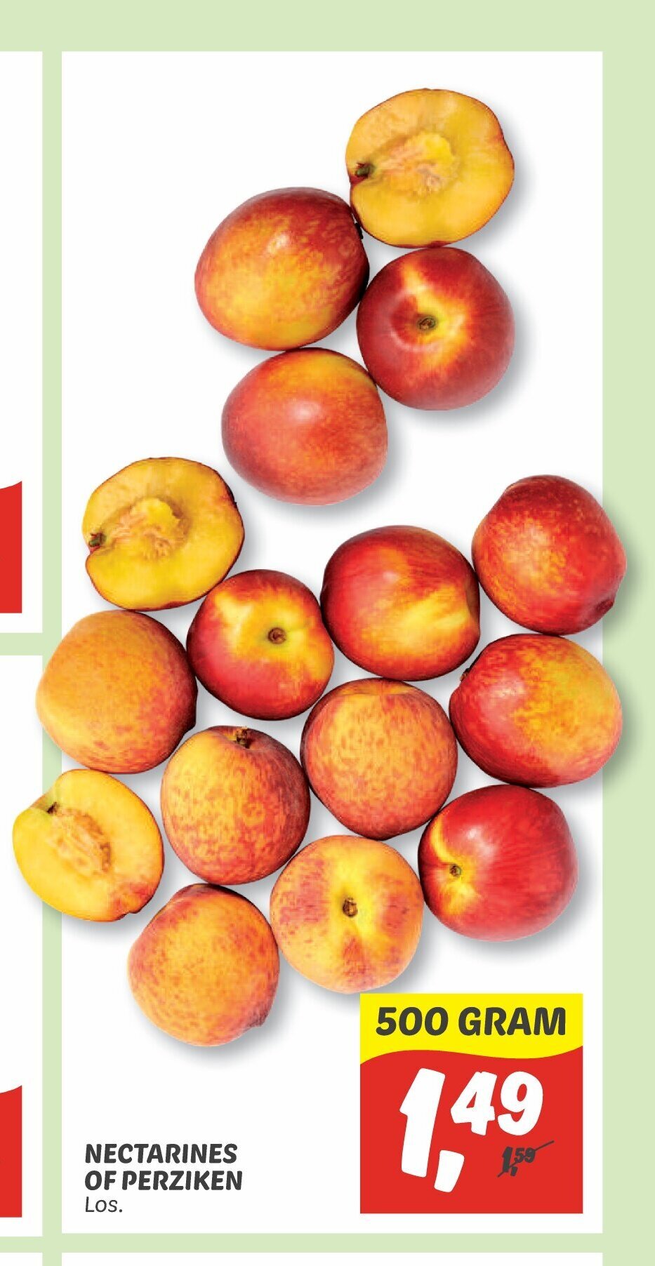 Nectarines of perziken 500 gram aanbieding bij Dekamarkt