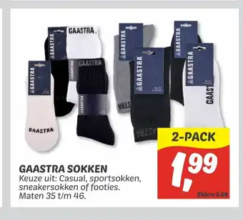 Dekamarkt Gaastra sokken maten 35 t/m 46 2-pack aanbieding