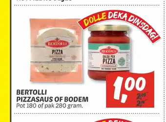 Dekamarkt Bertolli pizzasaus of bodem aanbieding