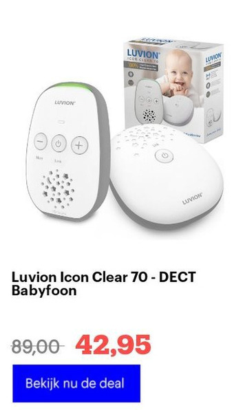 Bol.com Luvion icon clear 70 - dect babyfoon aanbieding