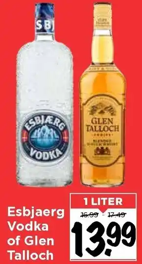 Vomar Voordeelmarkt Esbjaerg vodka of glen talloch 1 liter aanbieding