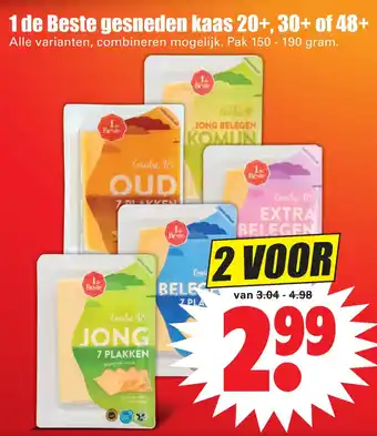 Dirk 1 de Beste gesneden kaas 20+, 30+ of 48+ aanbieding