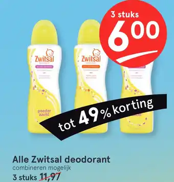 Etos Alle Zwitsal deodorant aanbieding