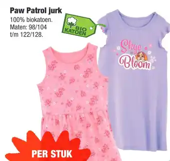 ALDI Paw Patrol jurk aanbieding