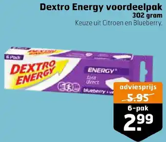 Trekpleister Dextro Energy voordeelpak 302 gram aanbieding