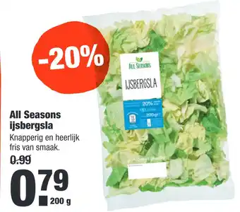 ALDI All Seasons ijsbergsla aanbieding