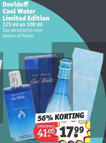 Kruidvat Davidoff Cool Water Limited Edition aanbieding