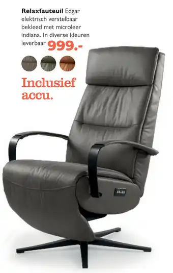 Woonboulevard Poortvliet Relaxfauteuil Edgar aanbieding