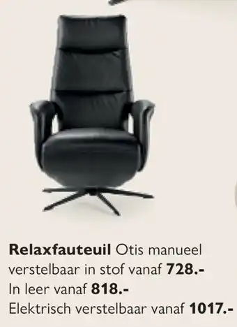 Woonboulevard Poortvliet Relaxfauteuil Otis aanbieding