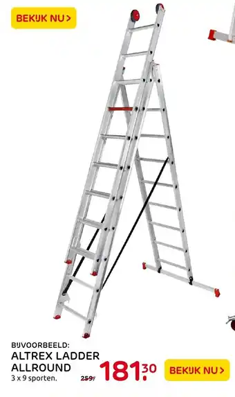 Praxis Altrex Ladder allround 3x9 sporten aanbieding