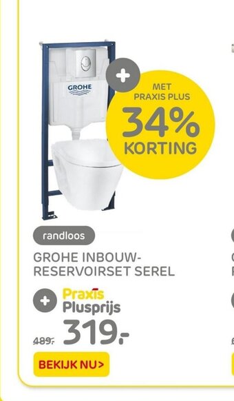 Praxis Grohe Inbouw-Reservoirset Serel aanbieding