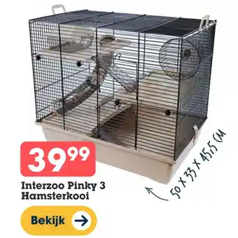 Discus Interzoo Pinky 3 Hamsterkooi aanbieding