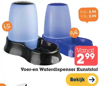 Discus Voer-en Waterdispenser Kunststof aanbieding