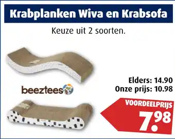 Huisdier Voordeelshop Krabplanken Wwiva en Krabsofa aanbieding