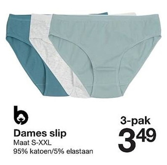 Zeeman Dames slip aanbieding