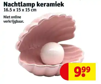 Kruidvat Nachtlamp keramiek 16.5 x 15 x 15 cm aanbieding