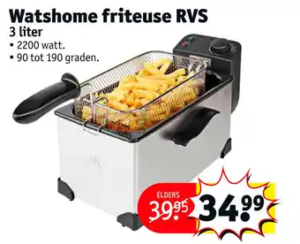 Kruidvat Watshome friteuse rvs 3 liter aanbieding