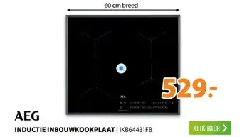 Expert Aeg inductie inbouwkookplaat | ikb64431fb aanbieding