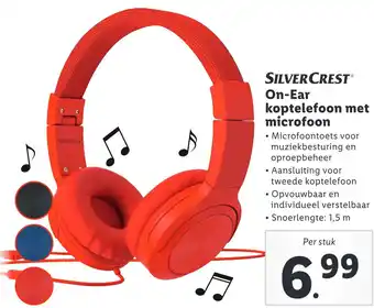 Lidl Silvercrest on-ear koptelefoon met microfoon aanbieding