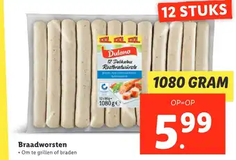 Lidl Braadworsten aanbieding