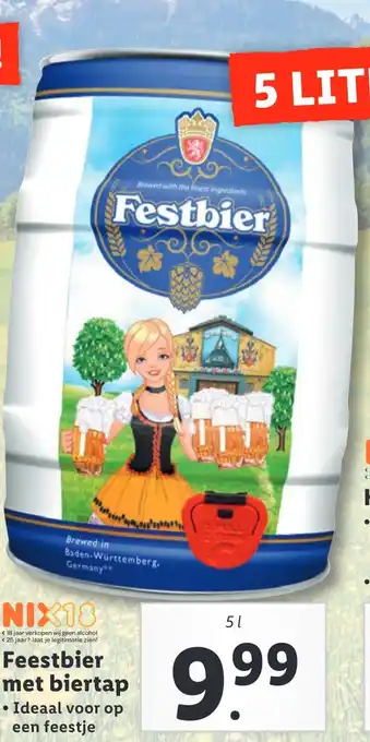 Lidl Feestbier met biertap aanbieding