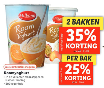 Lidl Roomyoghurt aanbieding
