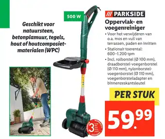 Lidl Parkside oppervlak- en voegenreiniger aanbieding