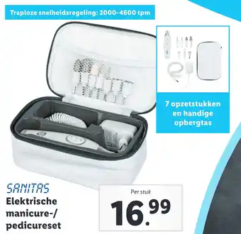 Lidl Sanitas elektrische manicure-/ pedicureset aanbieding