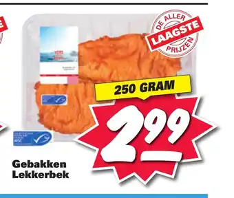 Nettorama Gebakken Lekkerbek 250 gram aanbieding