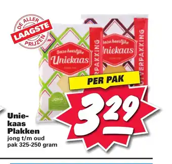 Nettorama Uniekaas Plakken 325-250 gram aanbieding