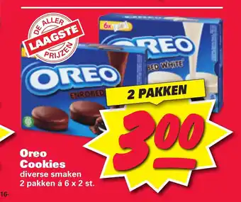 Nettorama Oreo Cookies 2 pakken a 6 x 2 st. aanbieding