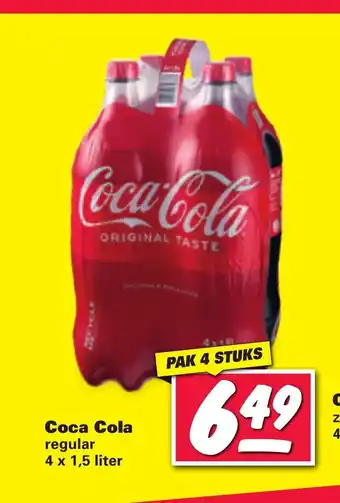 Nettorama Coca Cola regular 4 x 1,5 liter aanbieding