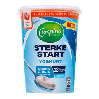 PLUS Campina sterke start yoghurt romig & rijk 2% aanbieding