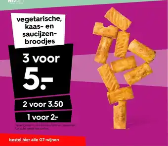 HEMA Vegetarische, kaas- en saucijzen-broodjes aanbieding