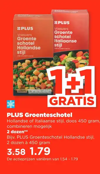 PLUS Plus groenteschotel aanbieding