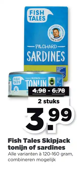 PLUS Fish tales skipjack tonijn of sardines aanbieding