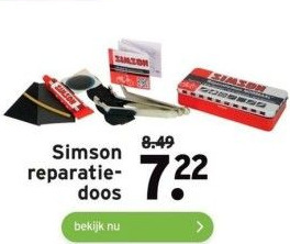 GAMMA Simson reparatiedoos aanbieding