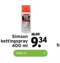 GAMMA Simson kettingspray aanbieding