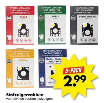 Wibra Stofzuigerzakken 5-pack aanbieding